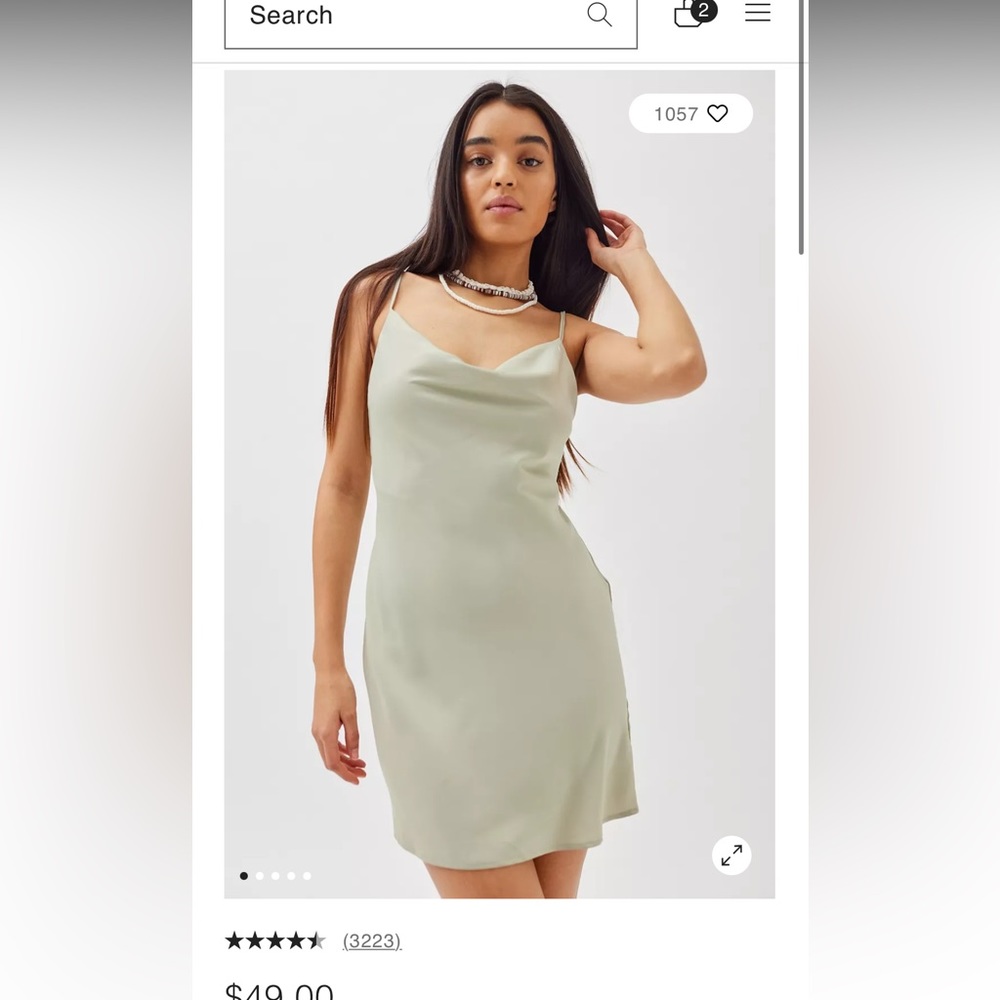 Urban outfitters mini slip dress